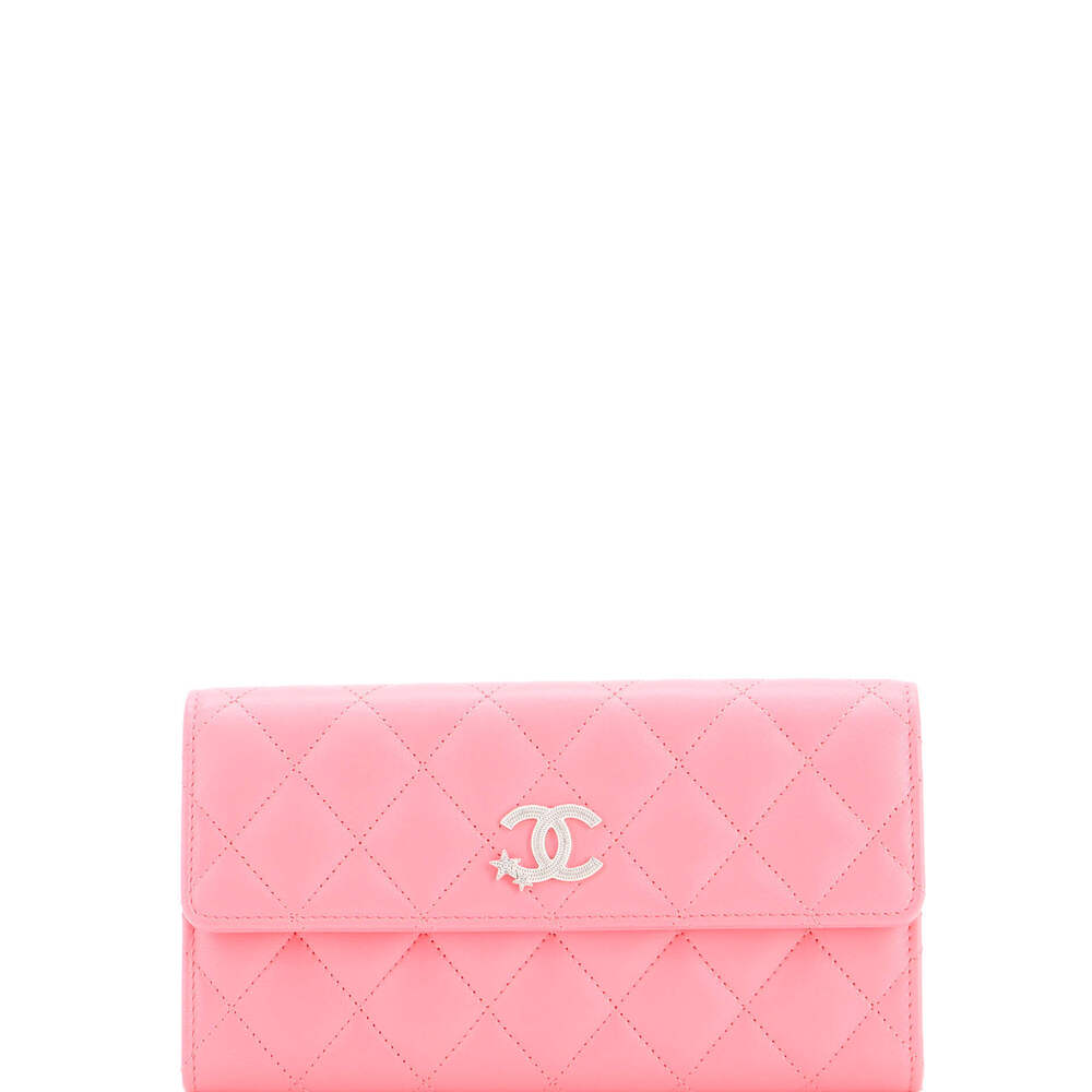 Chanel Long CC Stars Flap Wallet Quilted Lambskin